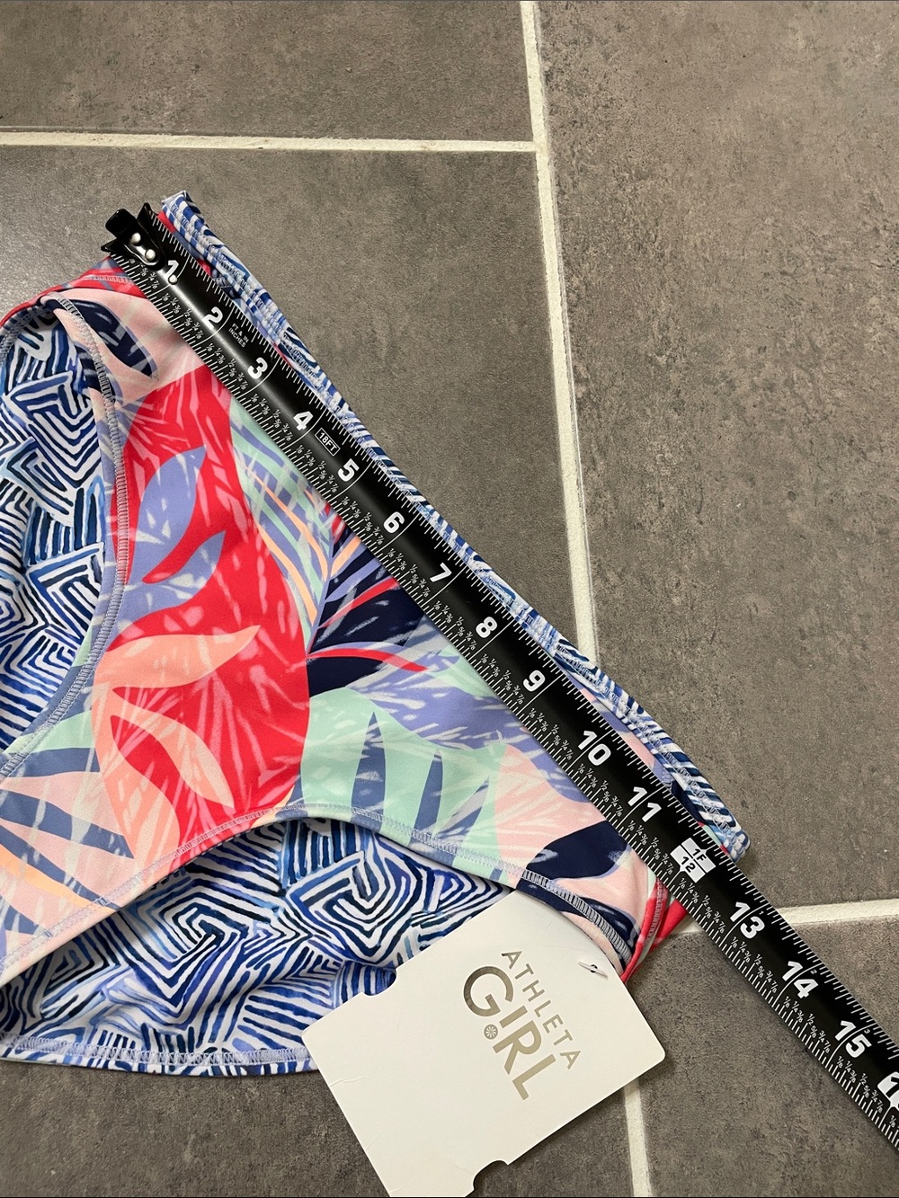 Athleta Girl Reversible Palm Oasis Bikini Swim Bottoms size XL/14 - Picture 5 of 7